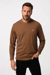 JP1880 Langarmshirt Basic V-Ausschnitt Braun/Khaki/Beige