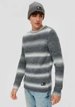QS Strickpullover Grau/Hellblau/Hellgrau/Dunkelblau