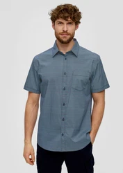 s.Oliver Kurzarmhemd Slim Fit Blau/Hellblau/Grau/Dunkelblau/Türkis