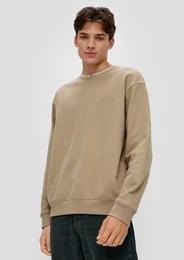 Sweatshirt Sweatshirt mit Jacquard-Blende Blende