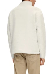 QS Sweatshirt mit Label-Patch Weiß/Khaki/Beige/Creme/Hellblau