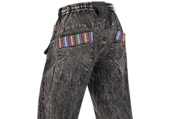KUNST UND MAGIE Haremshose Kurze Hose Baggy Cargo Shorts Dunkelgrau/Grau/Schwarz/Mischfarben/Braun/Beige