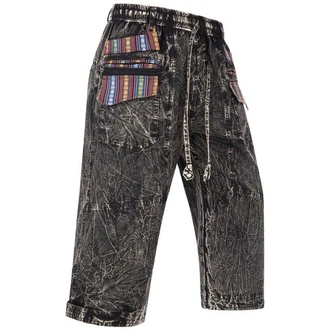 KUNST UND MAGIE Haremshose Kurze Hose Baggy Cargo Shorts Dunkelgrau/Grau/Schwarz/Mischfarben/Braun/Beige