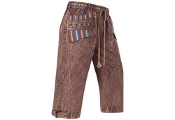 KUNST UND MAGIE Haremshose Kurze Hose Baggy Cargo Shorts 