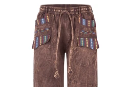 KUNST UND MAGIE Haremshose Kurze Hose Baggy Cargo Shorts 