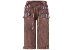 KUNST UND MAGIE Haremshose Kurze Hose Baggy Cargo Shorts 