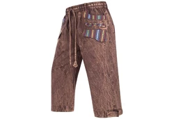 KUNST UND MAGIE Haremshose Kurze Hose Baggy Cargo Shorts 