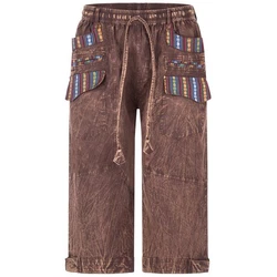KUNST UND MAGIE Haremshose Kurze Hose Baggy Cargo Shorts 