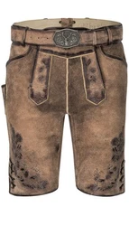 Nbler Trachtenlederhose Lederhose kurz Max in Hellbraun von Nbler