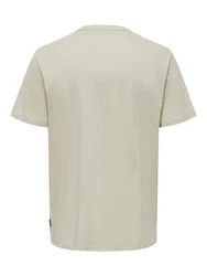 ONLY & SONS T-Shirt Weiches Rundhals T-Shirt Kurzarm ONSSMART Basic Shirt (1-tlg) (6806) Beige (6806)