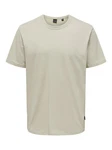 ONLY & SONS T-Shirt Weiches Rundhals T-Shirt Kurzarm ONSSMART Basic Shirt (1-tlg) (6806) Beige (6806)