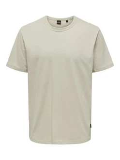 ONLY & SONS T-Shirt Weiches Rundhals T-Shirt Kurzarm ONSSMART Basic Shirt (1-tlg) (6806) Beige (6806)
