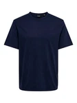 ONLY & SONS T-Shirt Weiches Rundhals T-Shirt Kurzarm ONSSMART Basic Shirt (1-tlg) (6806) Blau (6806)