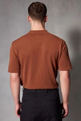 Next Polokragenpullover Regular Fit mit Reißverschluss Braun/Orange/Beige/Dunkelrot