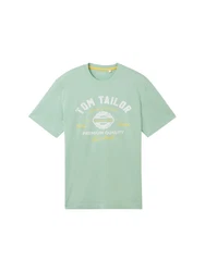 TOM TAILOR T-Shirt Logo T-Shirt 2-er Pack Kurzarm Set mit Logo Print (6356) Hellgrn (6356-2)