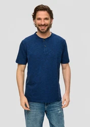 s.Oliver Kurzarmshirt mit Henleyausschnitt 