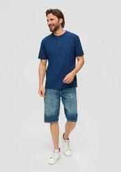 s.Oliver Kurzarmshirt mit Henleyausschnitt 