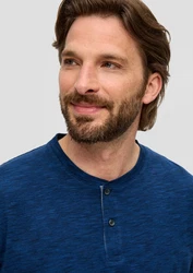 s.Oliver Kurzarmshirt mit Henleyausschnitt 