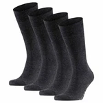 FALKE Kurzsocken Herren Swing (4er-Pack) Schwarz/Dunkelgrau/Grau