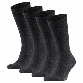 FALKE Kurzsocken Herren Swing (4er-Pack) Schwarz/Dunkelgrau/Grau FALKE Kurzsocken Herren Swing (4er-Pack) Schwarz/Dunkelgrau/Grau