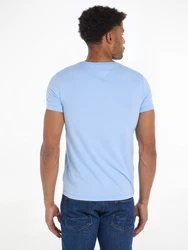Tommy Hilfiger T-Shirt STRETCH SLIM FIT TEE mit Rundhalsausschnitt Blau/Hellblau