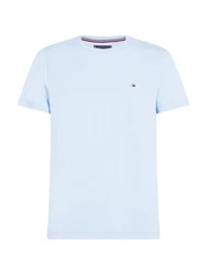 Tommy Hilfiger T-Shirt STRETCH SLIM FIT TEE mit Rundhalsausschnitt Blau/Hellblau