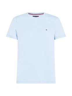 Tommy Hilfiger T-Shirt STRETCH SLIM FIT TEE mit Rundhalsausschnitt Blau/Hellblau