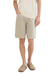 TOM TAILOR Denim Jeansshorts Khaki/Beige/Weiß