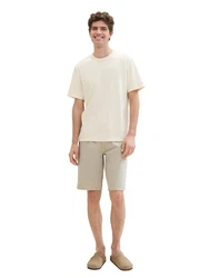 TOM TAILOR Denim Jeansshorts Khaki/Beige/Weiß
