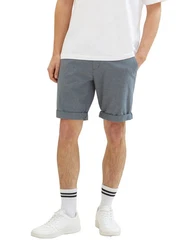 TOM TAILOR Denim Shorts mit Dehnbund Weiß/Grau/Creme
