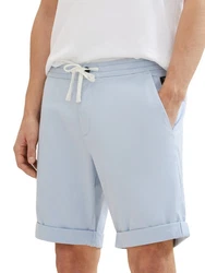 TOM TAILOR Denim Shorts mit Dehnbund Weiß/Creme/Hellblau