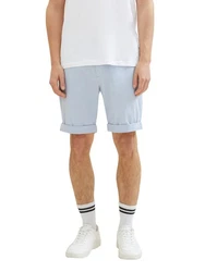 TOM TAILOR Denim Shorts mit Dehnbund Weiß/Creme/Hellblau