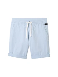 TOM TAILOR Denim Shorts mit Dehnbund Weiß/Creme/Hellblau