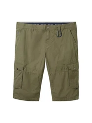 TOM TAILOR PLUS Shorts Overknee Dunkelgrün/Khaki