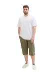 TOM TAILOR PLUS Shorts Overknee Dunkelgrün/Khaki