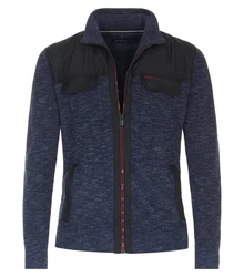 CASAMODA Strickpullover Strickjacke uni Dunkelblau/Hellblau/Blau