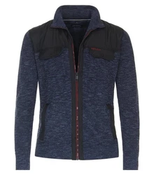 CASAMODA Strickpullover Strickjacke uni Dunkelblau/Hellblau/Blau