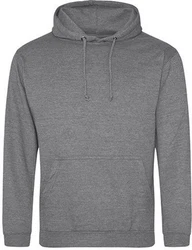 Just Hoods Kapuzenpullover College Hoodie Hellgrau/Dunkelgrau/Grau
