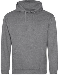 Just Hoods Kapuzenpullover College Hoodie Hellgrau/Dunkelgrau/Grau