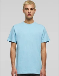 Build Your Brand Rundhalsshirt Round Neck Herren T-Shirt Blau/Hellblau