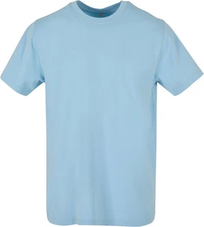 Build Your Brand Rundhalsshirt Round Neck Herren T-Shirt Hellblau/Blau
