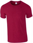 Gildan Rundhalsshirt Softstyle Herren T-Shirt Dunkelrot/Rosa/Lila