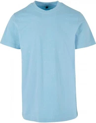 Build Your Brand Rundhalsshirt Regular Fit Herren T-Shirt Blau/Hellblau