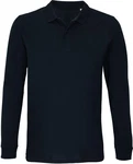 SOLS Unisex Long Sleeve Polo Shirt Planet Dunkelblau/Blau