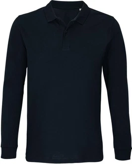 SOLS Unisex Long Sleeve Polo Shirt Planet Dunkelblau/Blau SOLS Unisex Long Sleeve Polo Shirt Planet Dunkelblau/Blau