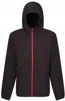 Regatta Professional Outdoorjacke Navigate Hooded Full Zip Fleece Schwarz/Rot/Dunkelrot/Braun/Dunkelgrau