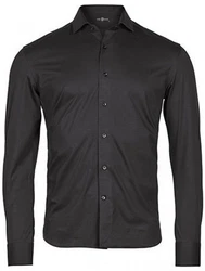 Tee Jays Outdoorhemd Active Stretch Shirt Herrenhemd Dunkelgrau/Schwarz/Grau