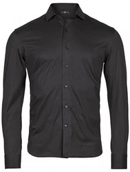 Tee Jays Outdoorhemd Active Stretch Shirt Herrenhemd Dunkelgrau/Schwarz/Grau