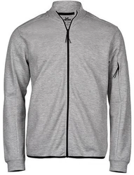 Tee Jays Outdoorjacke Athletic Full Zip Sweat Herren Jacke Hellgrau/Grau/Dunkelgrau