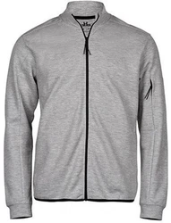 Tee Jays Outdoorjacke Athletic Full Zip Sweat Herren Jacke Hellgrau/Grau/Dunkelgrau